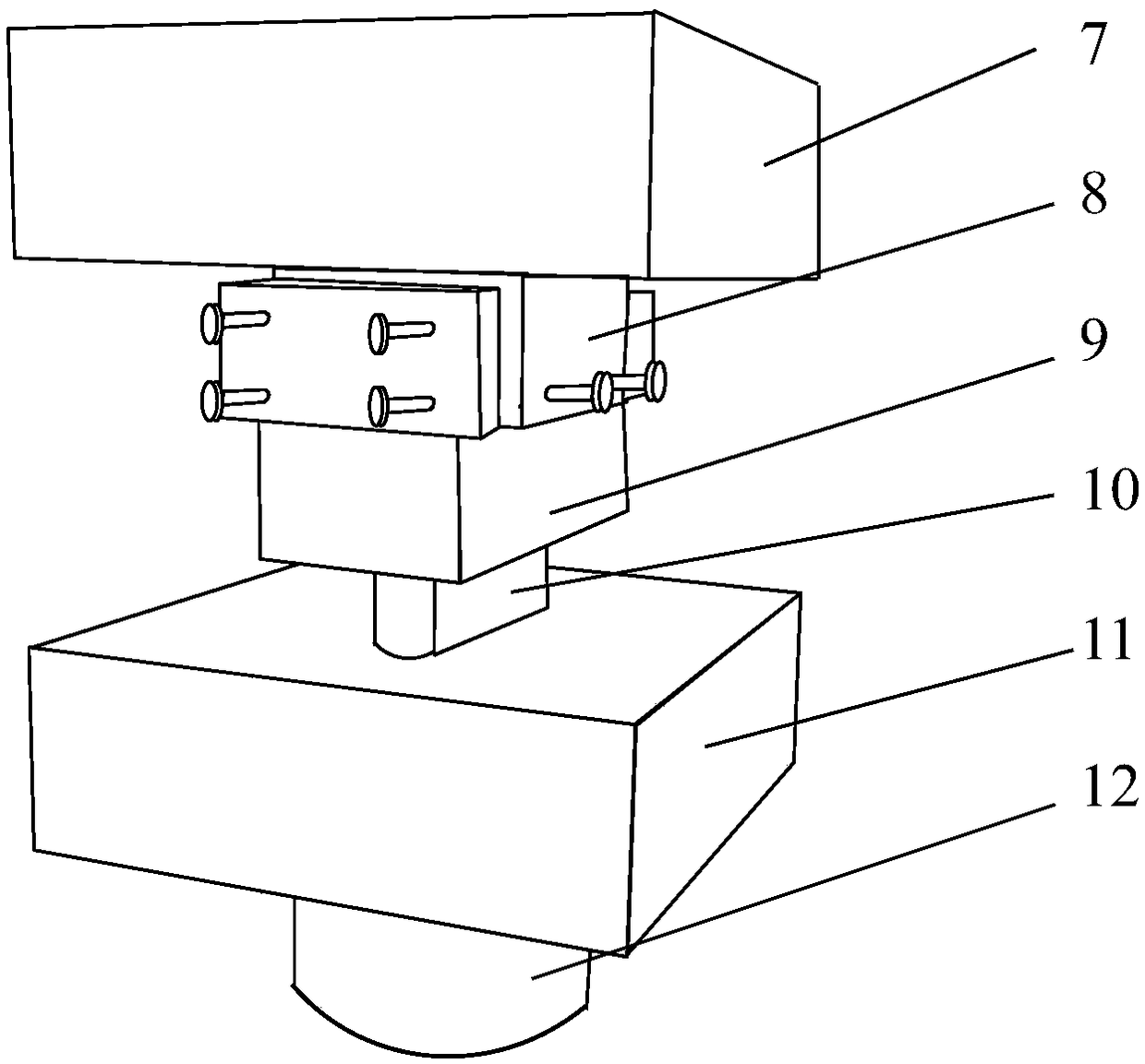 Visual nesting device for flow conductivity test experimental sample and experiment method