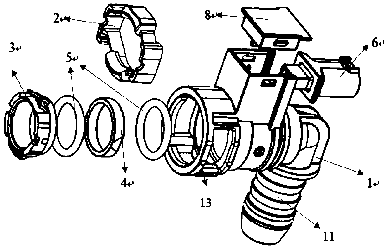 Automobile pipeline detection quick plug connector