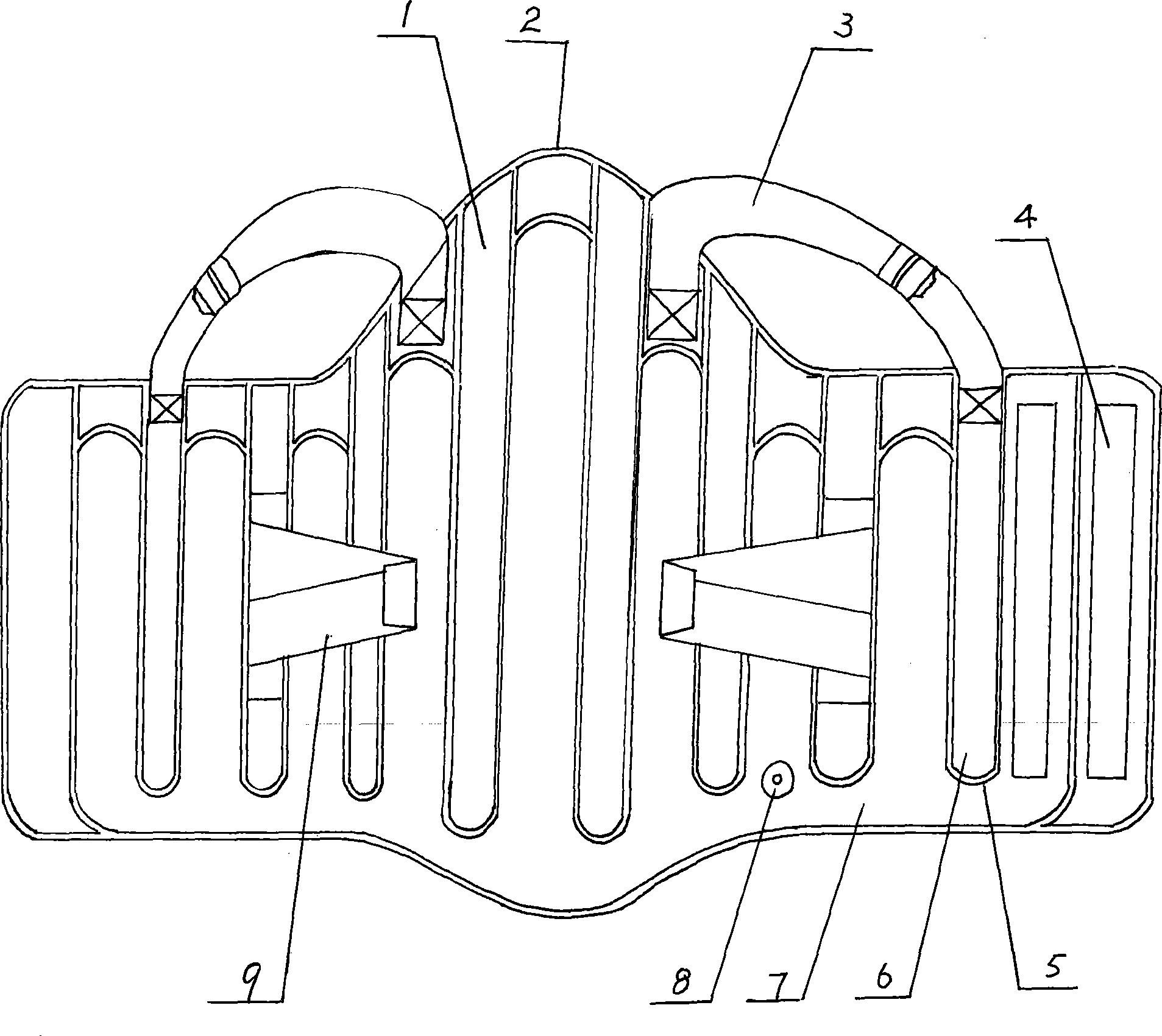 Composite thoracolumbar vertebrae fixing waistcoat