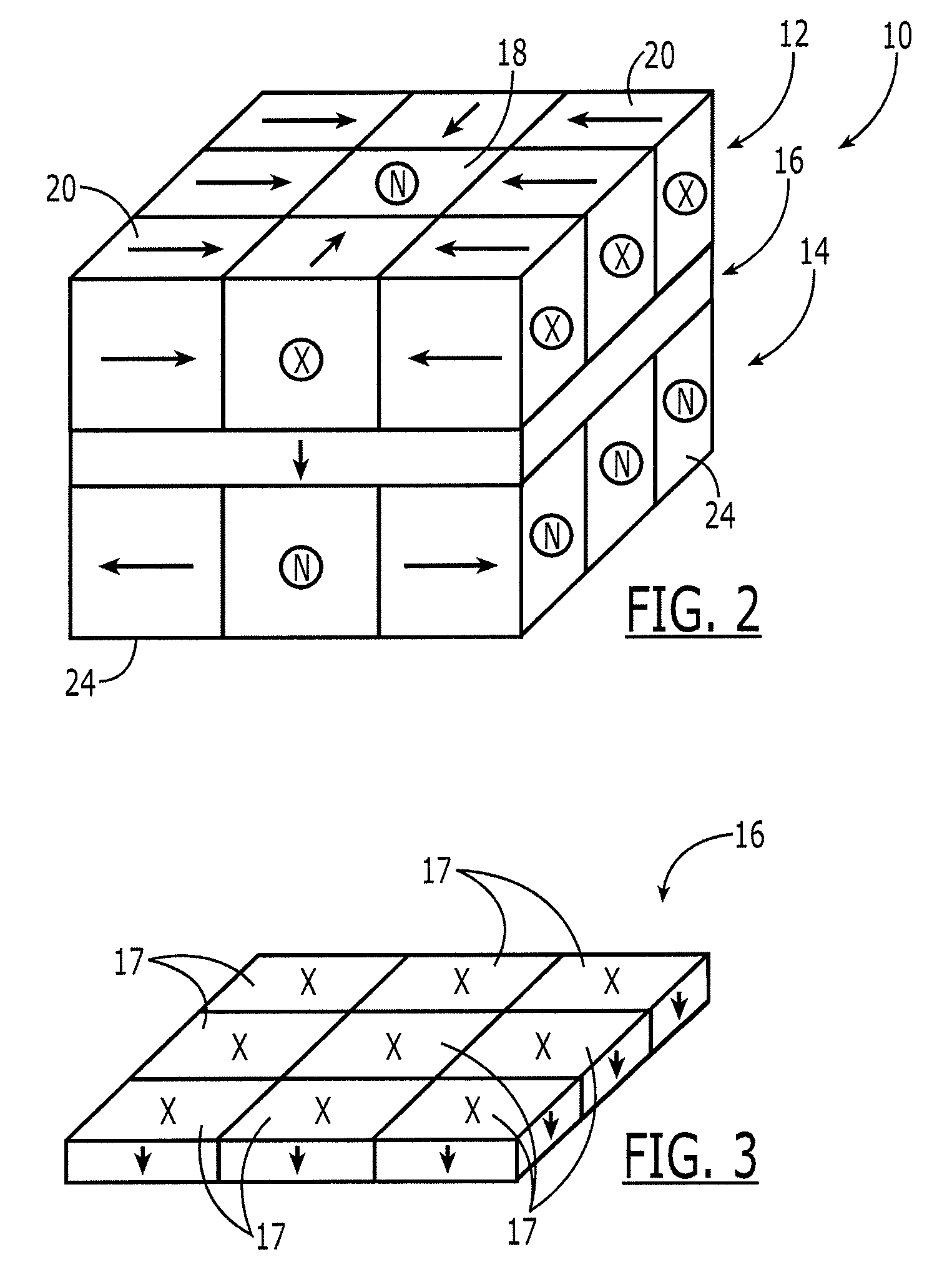 Three-dimensional magnet structure and associated method