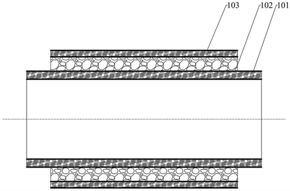 Composite pipeline for hydrogen conveying and hydrogen leakage monitoring method