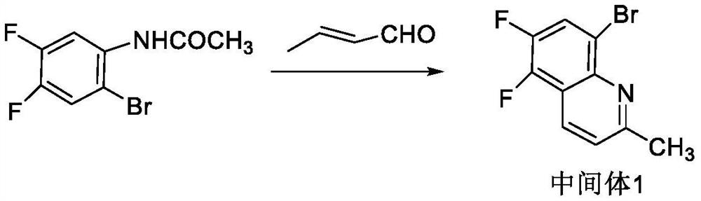 Synthesis process of S-(-)-nadifloxacin chiral intermediate