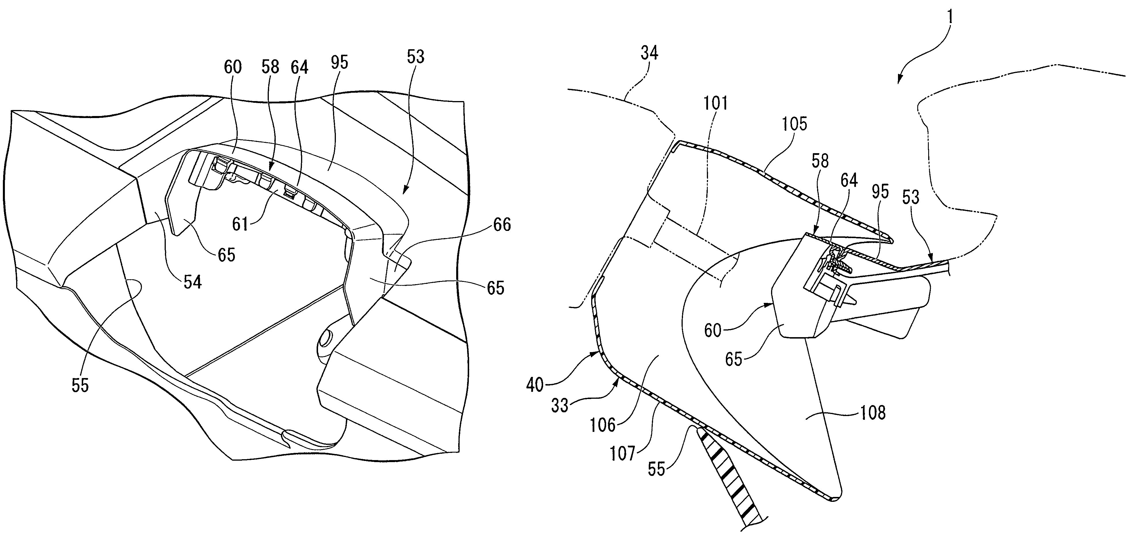 Instrument panel and shield member