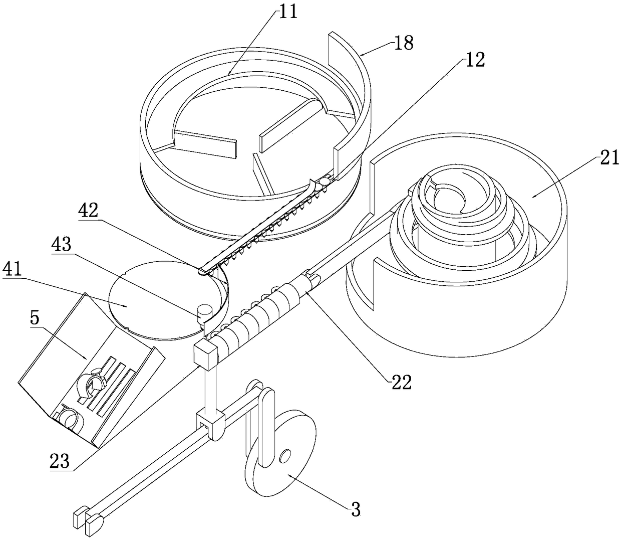 String clip nail feeding device