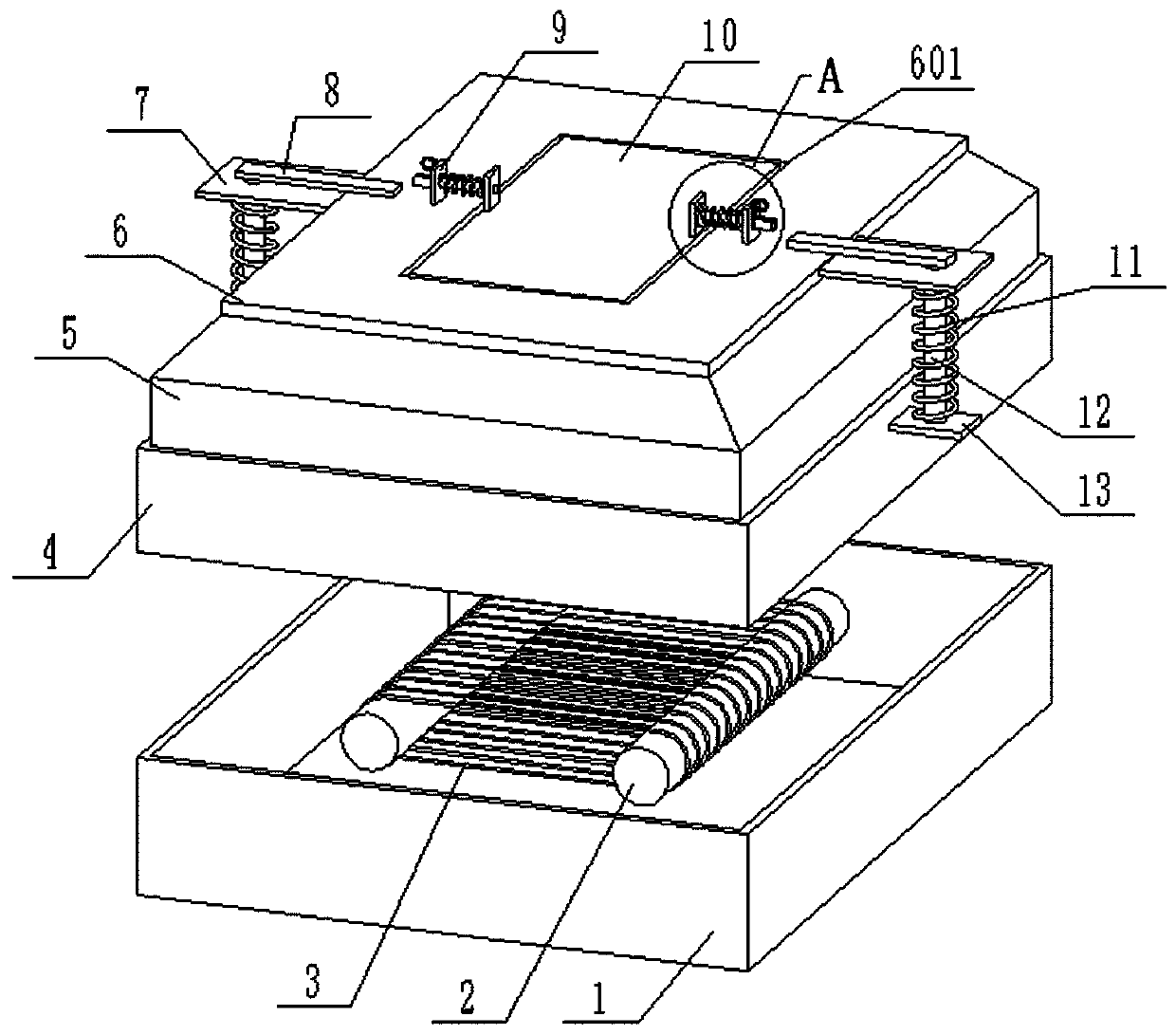 External protection device for chip silicon production and using method of external protection device