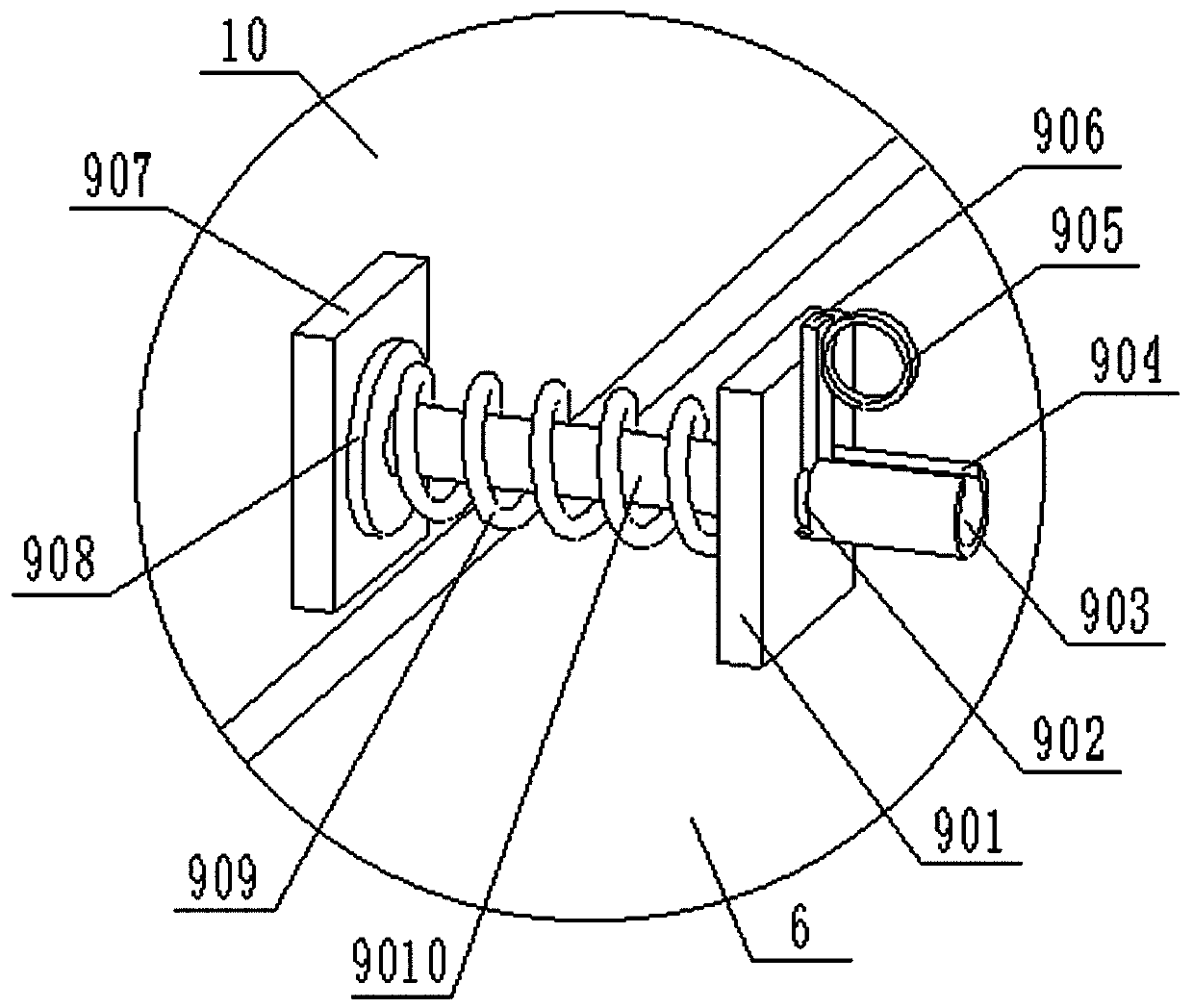 External protection device for chip silicon production and using method of external protection device