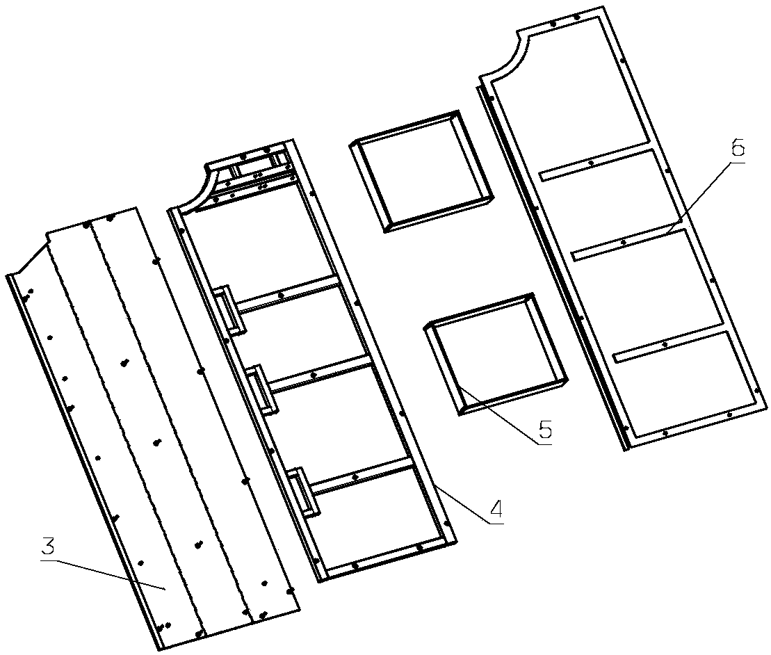 Automobile battery carrying board assembly structure