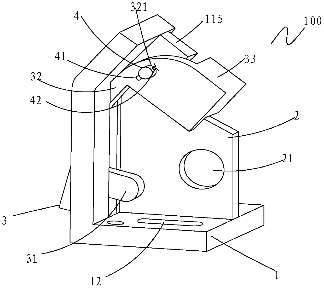 Material positioning moving rod detection mechanism