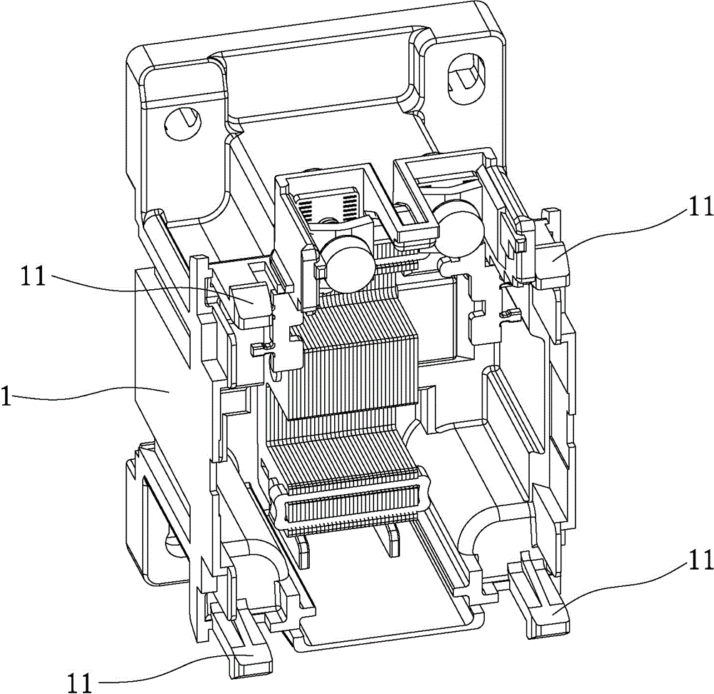 Buckle type connection structure of contactor