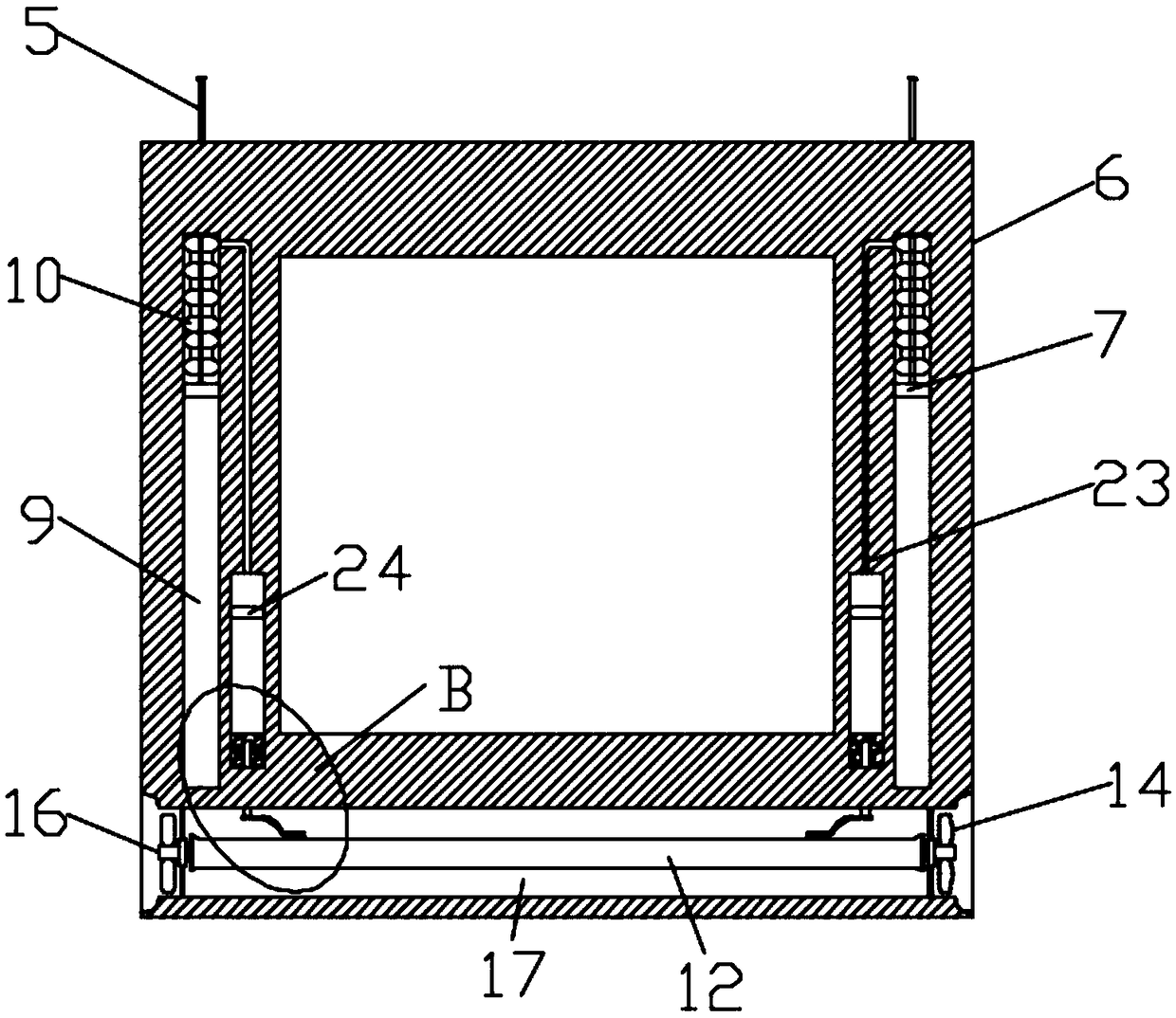 A suspension window capable of prevent crosswind from opening and close