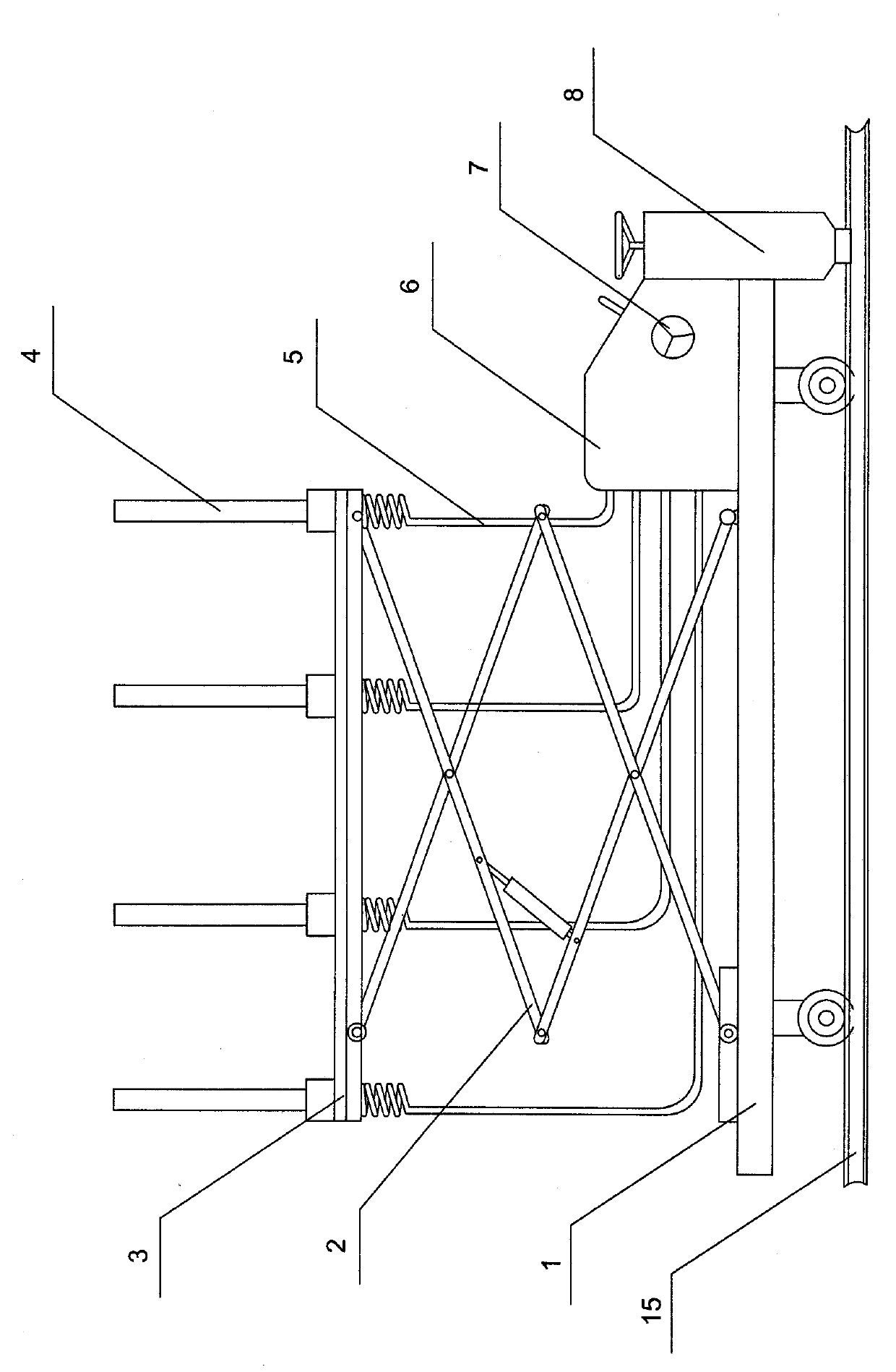 Negative-pressure extraction water absorption type reinforcement drainage machine