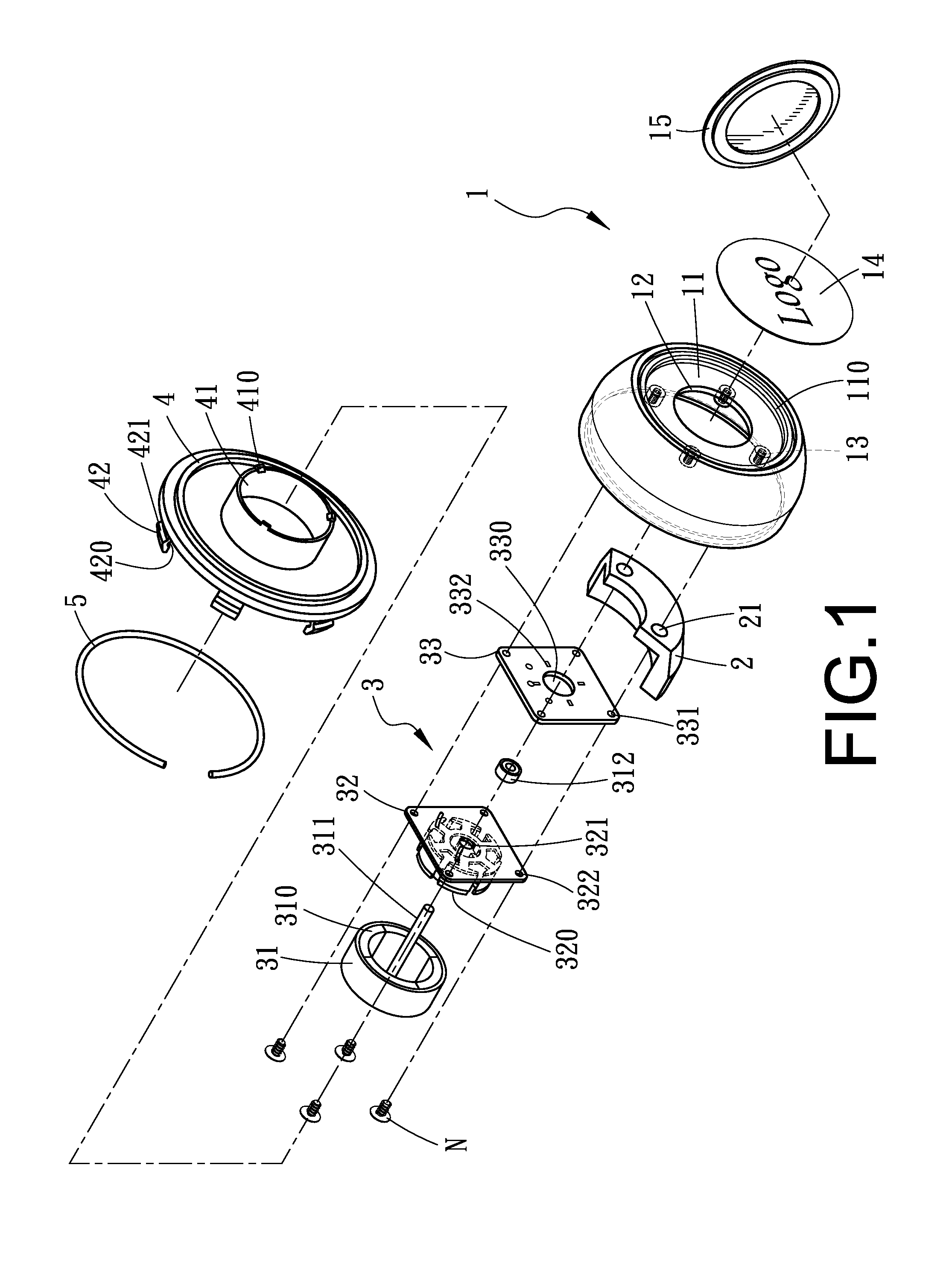 Hubcap fixing structure