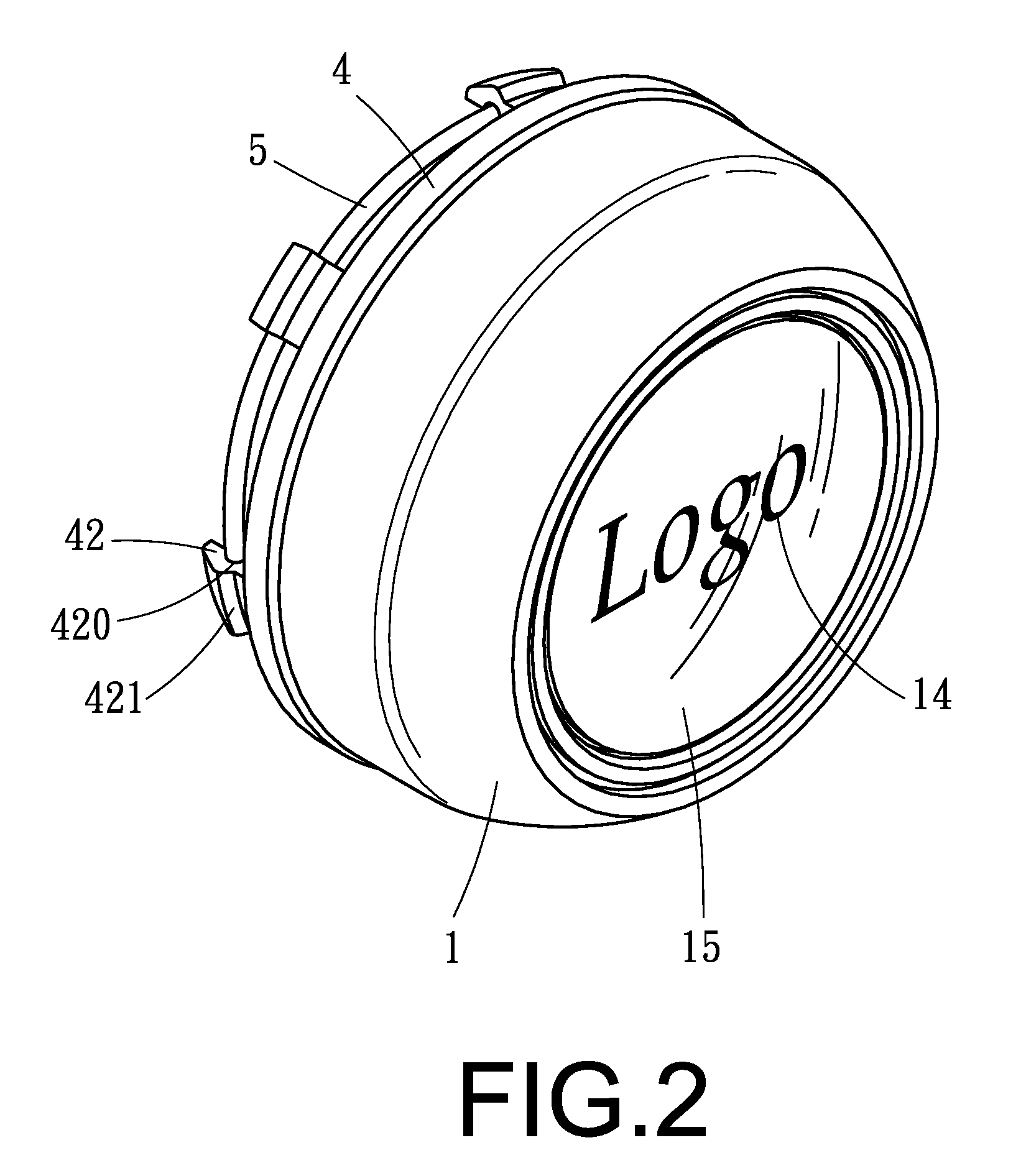 Hubcap fixing structure