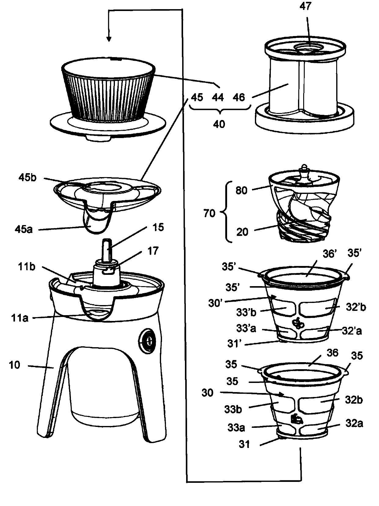 Electric household appliance for culinary preparation, comprising a pressing screw and at least one filter