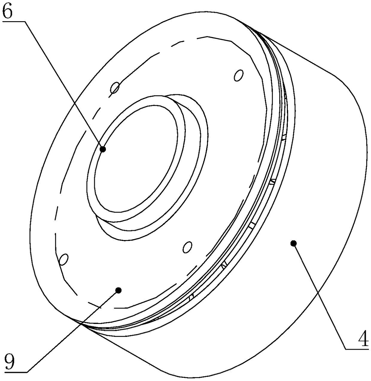 A brushless DC motor with hollow shaft