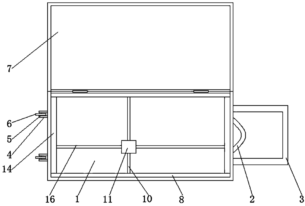 Dampproof trolley case with good sorting convenience