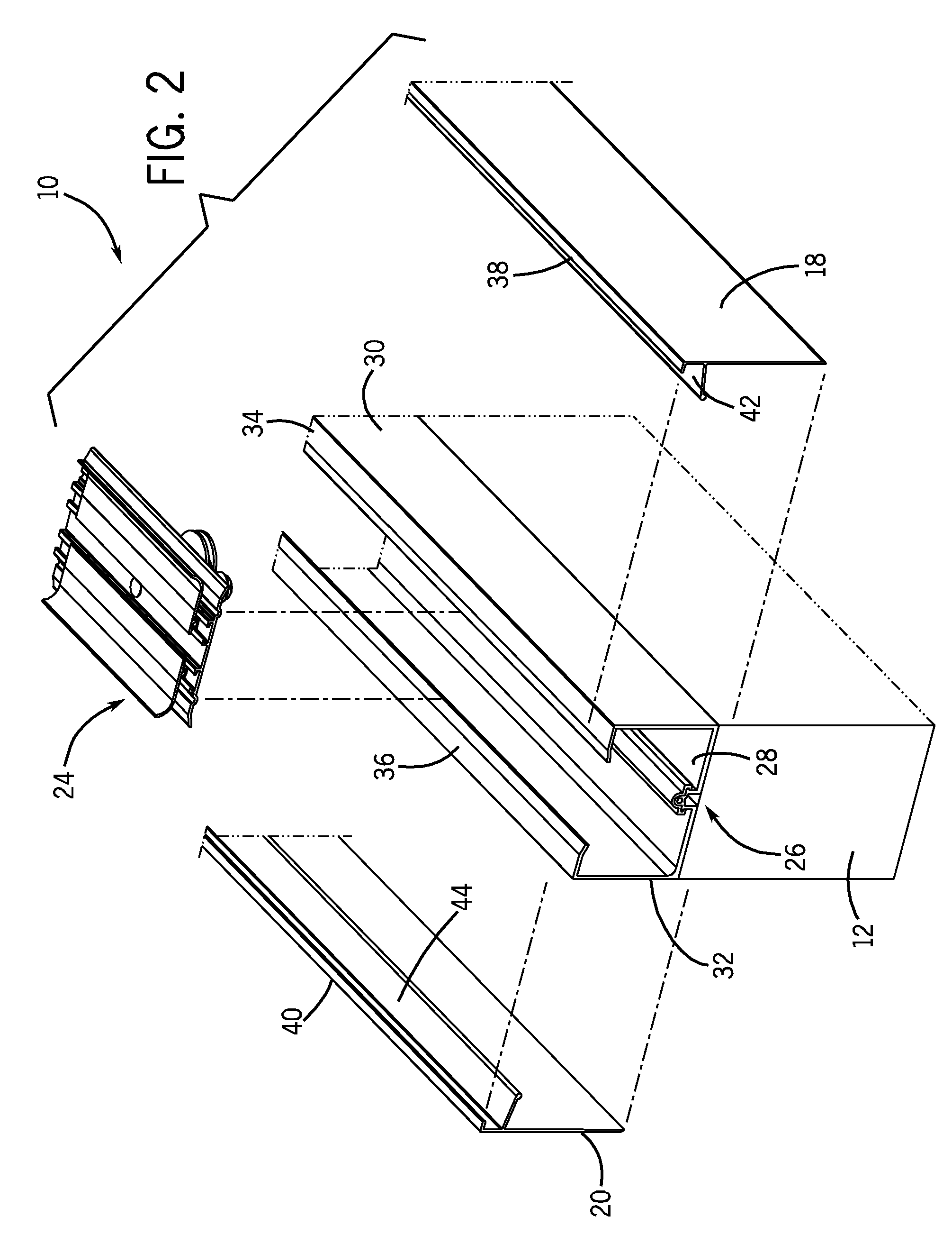 Wall-ceiling slip joint permitting seismic induced movement