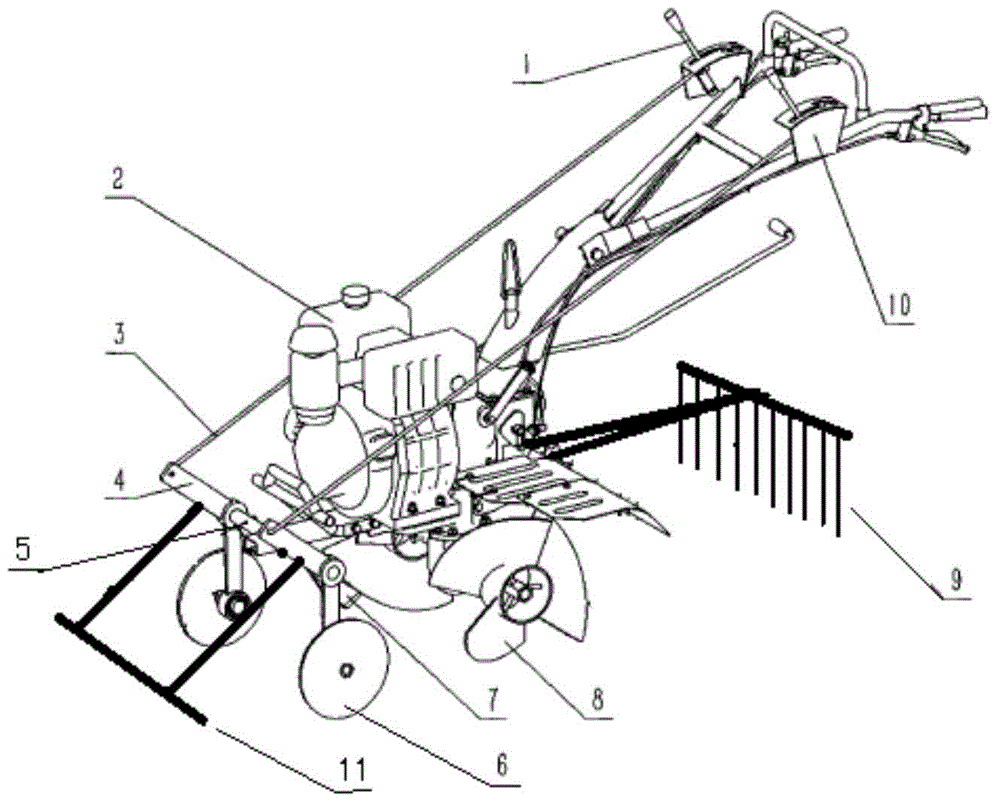 Weeding machine for cassava field