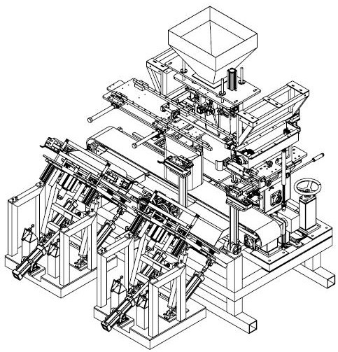 Material packaging machine and work method thereof