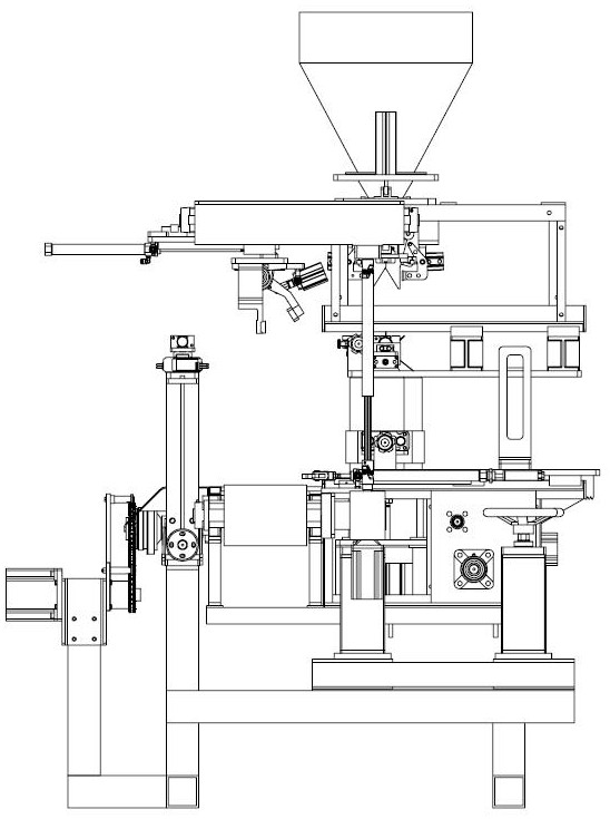 Material packaging machine and work method thereof