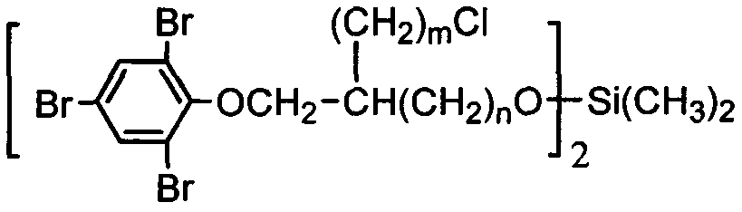 Bis(2,4,6-tribromophenoxychloropropyl) dimethyl silicate compound and preparation method thereof