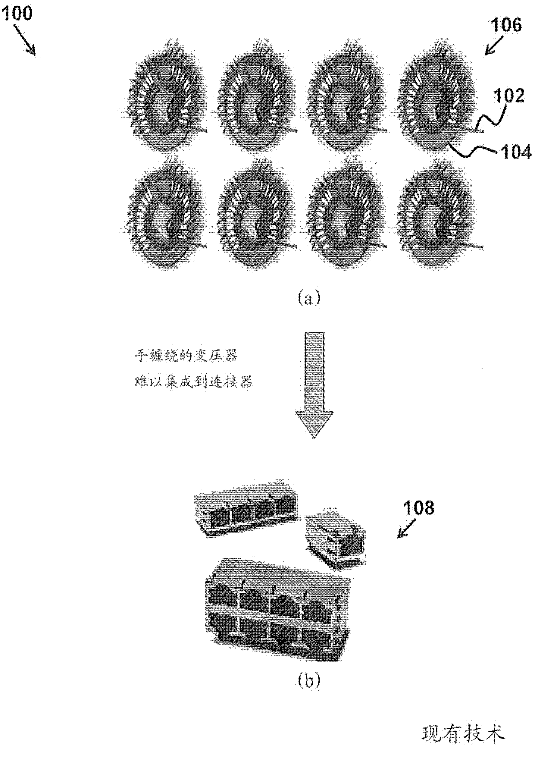 An integrated planar variable transformer with embedded magnetic core