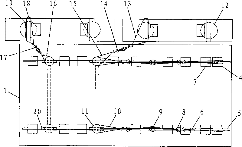 Integral slide device and method of floor steel pipe column bracket of bridge end bay closure section construction