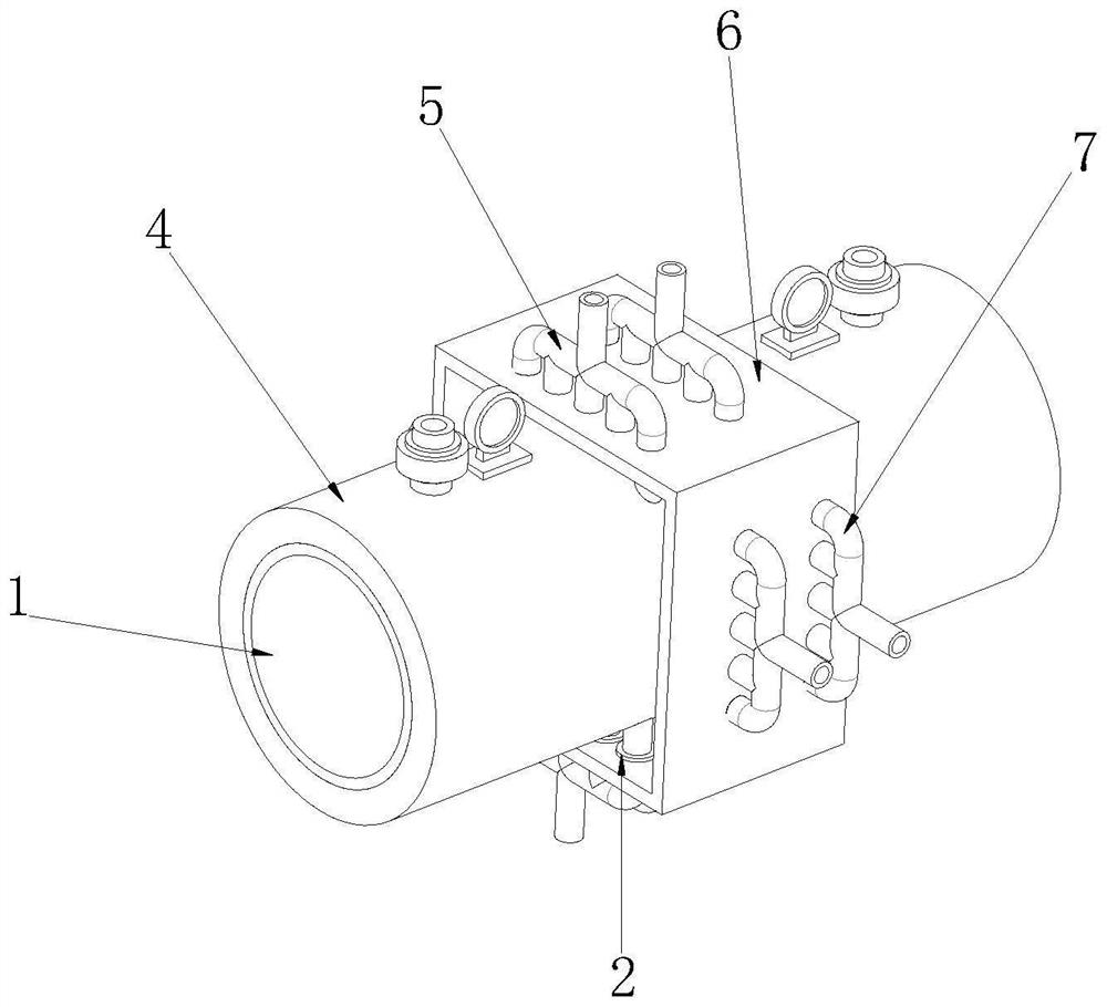 Waste heat recycling device with flue gas purification mechanism