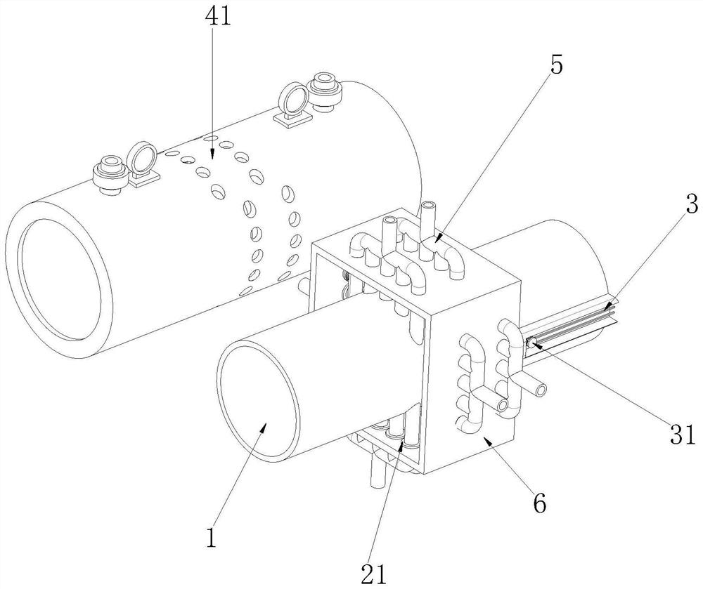 Waste heat recycling device with flue gas purification mechanism