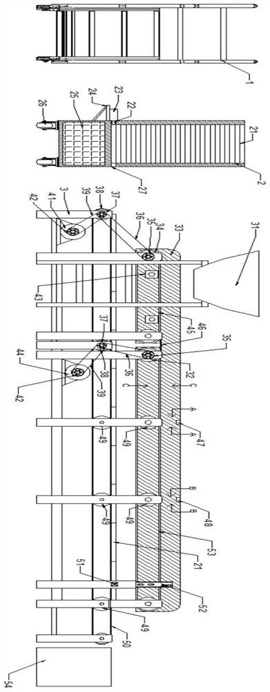 Uniform falling system and falling method