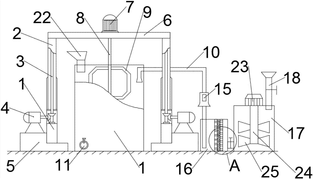 Electric lifting type chemical material purifying and mixing device