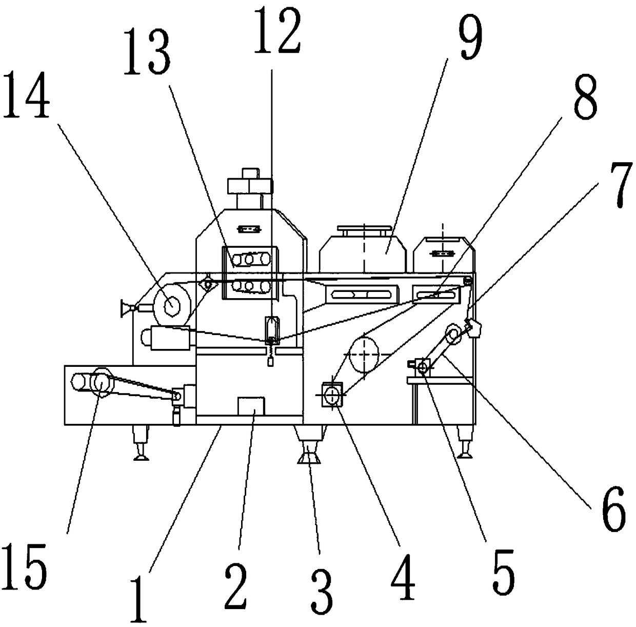 Belt regulating mechanism of fabric cutter for making socks