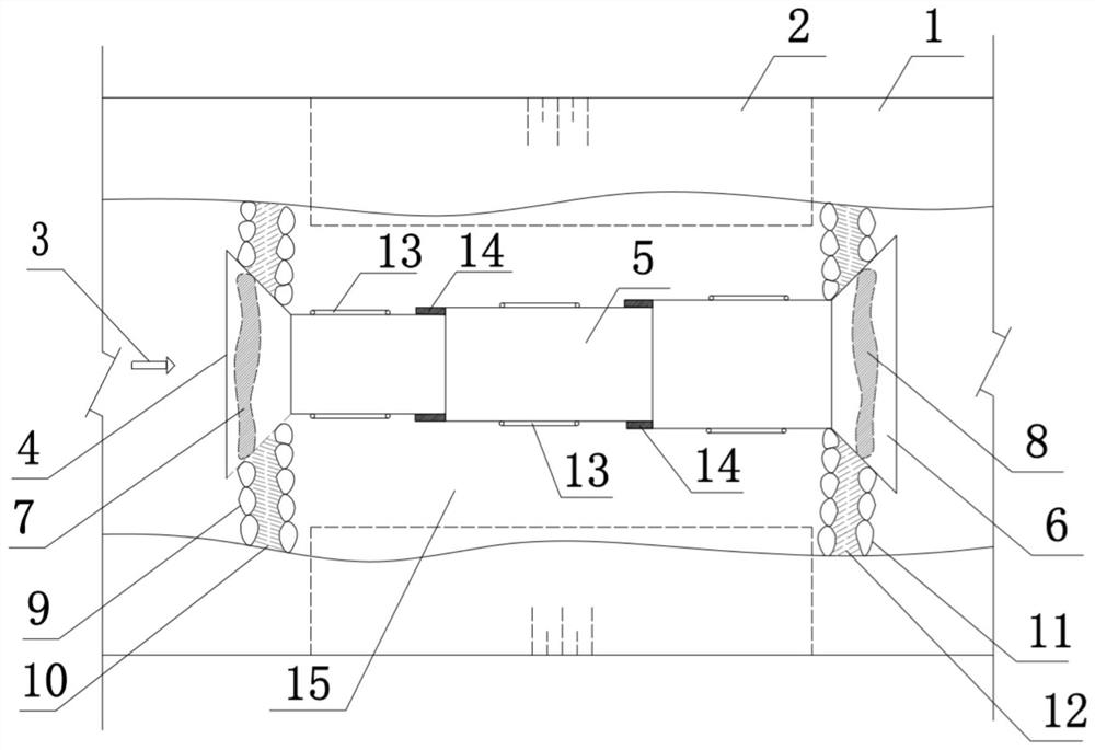 Construction method of canal lining with water