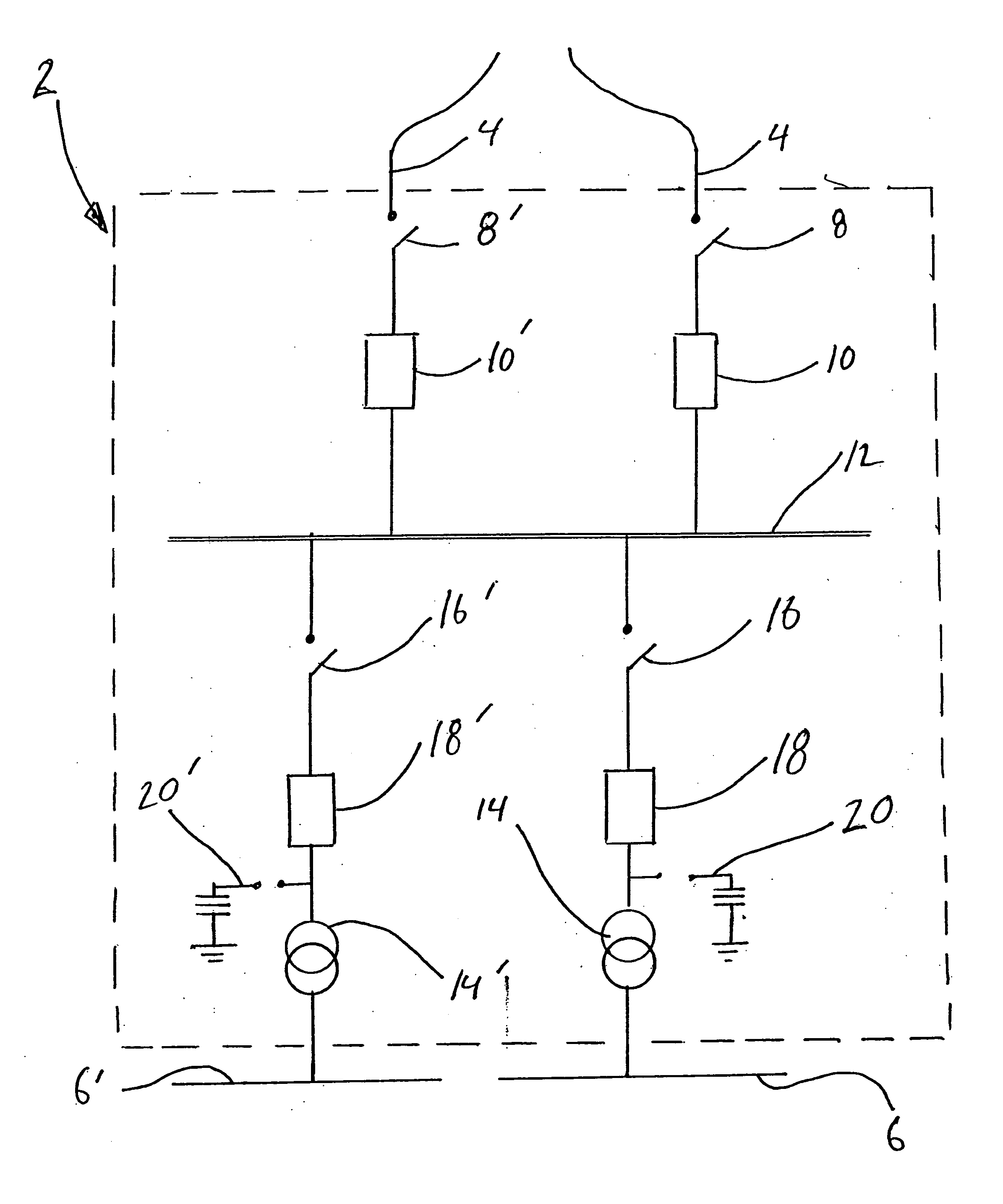 Method for tapping a high voltage transmission line and substation using the same