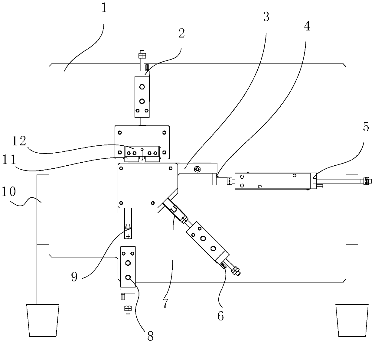 Three-way shear head gasket cutting-off device