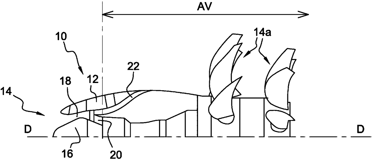 Turbomachine comprising a trap for foreign bodies circulating in an airflow