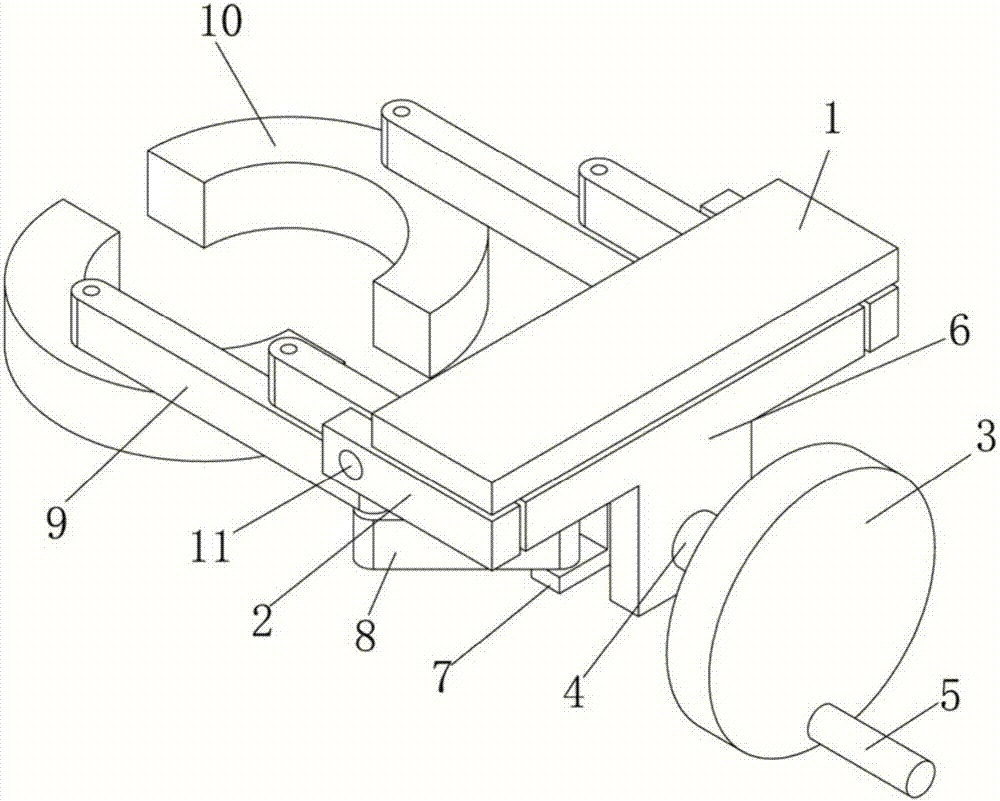 A reversible and self-locking clamping device for banana spikes