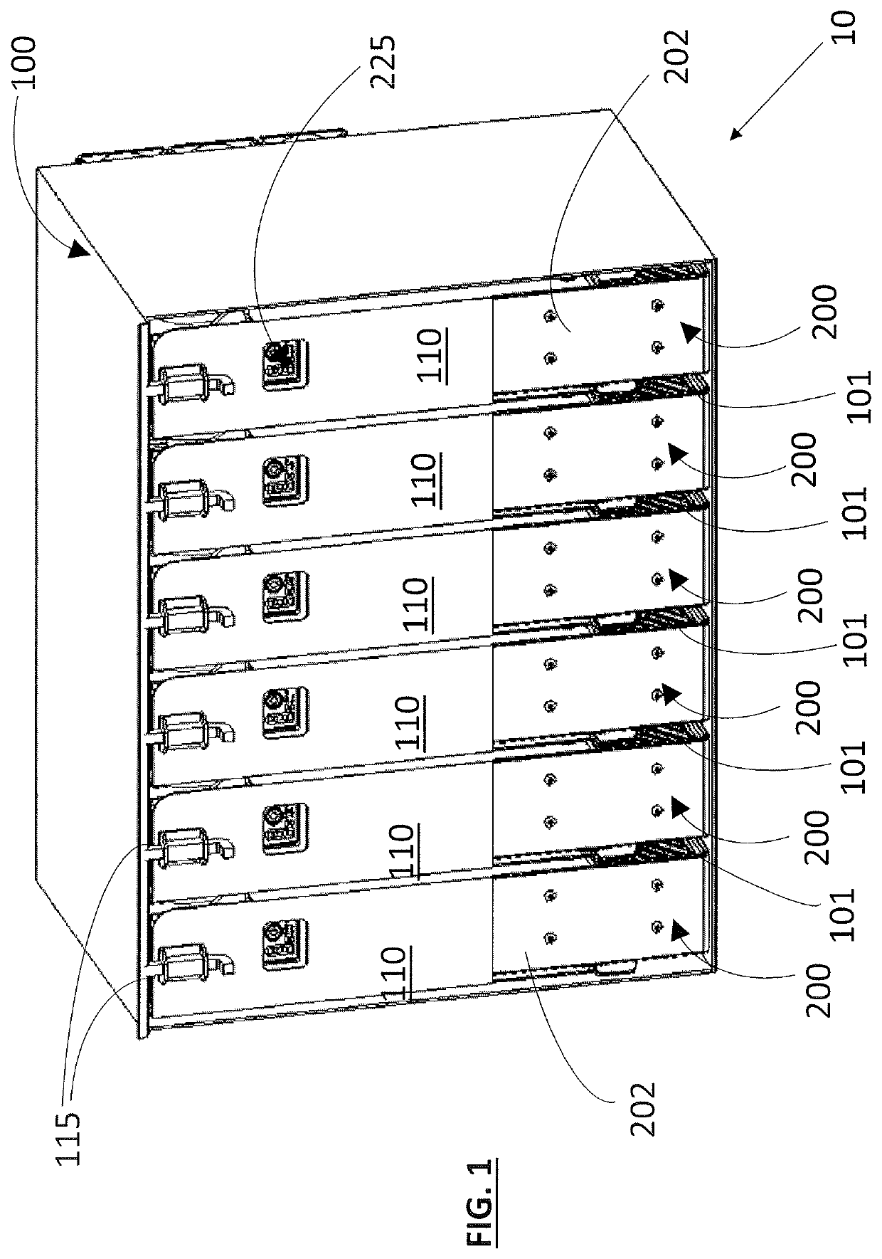 Modular lithium-ion battery system for fork lifts