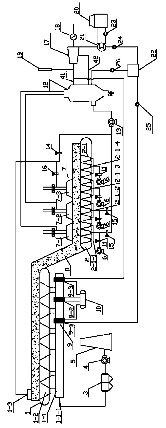 Combination system for efficiently using waste heat in iron mine sintering cooling process