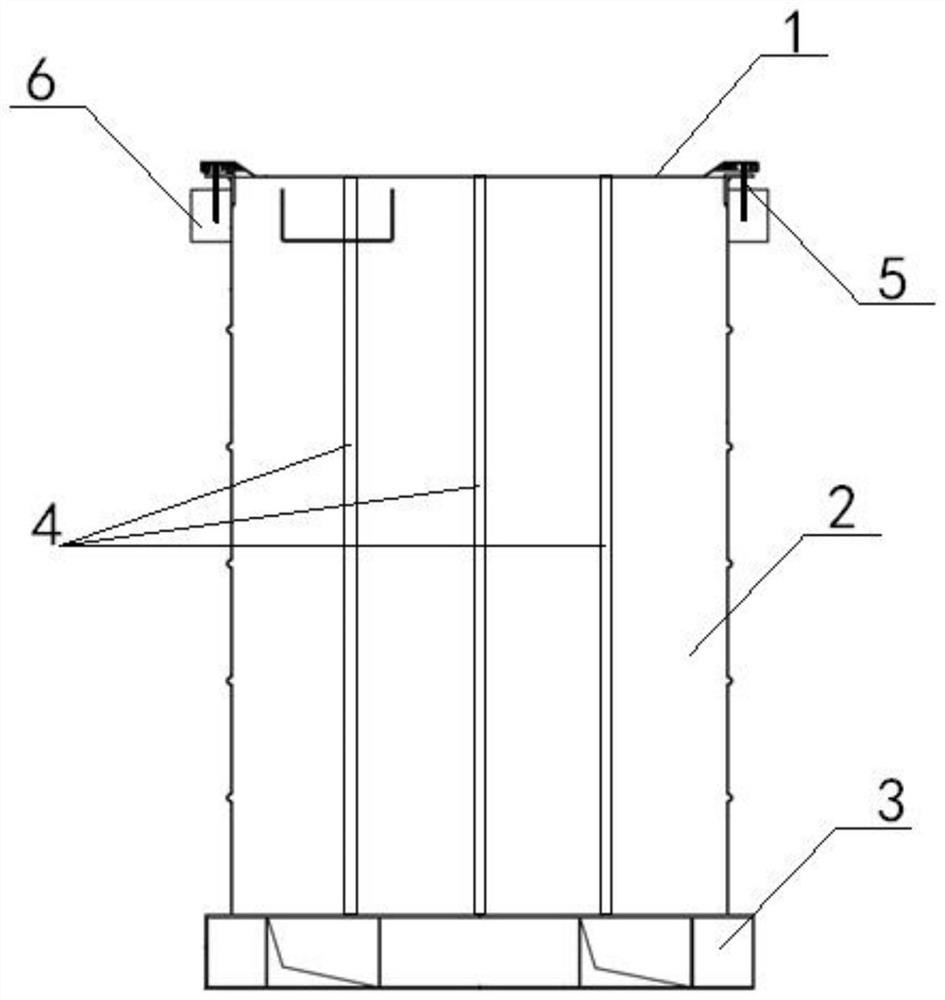 Pressing device used on dangerous solid waste storage container lock structure