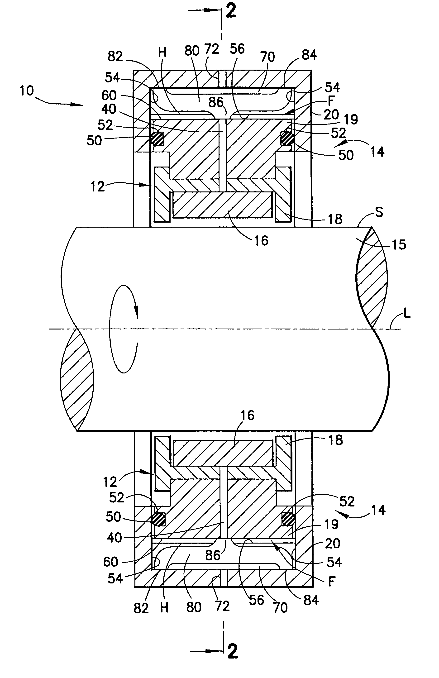 Bearing assembly and centering support structure therefor