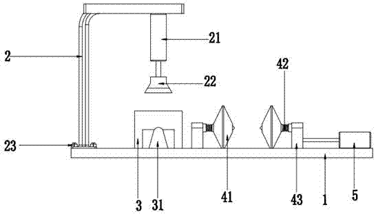 Horizontal type firewood splitting device with positioning function