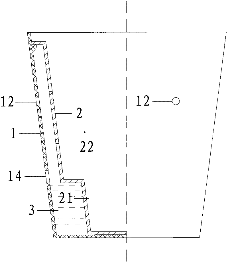 Ladder self-priming double layer flower pot