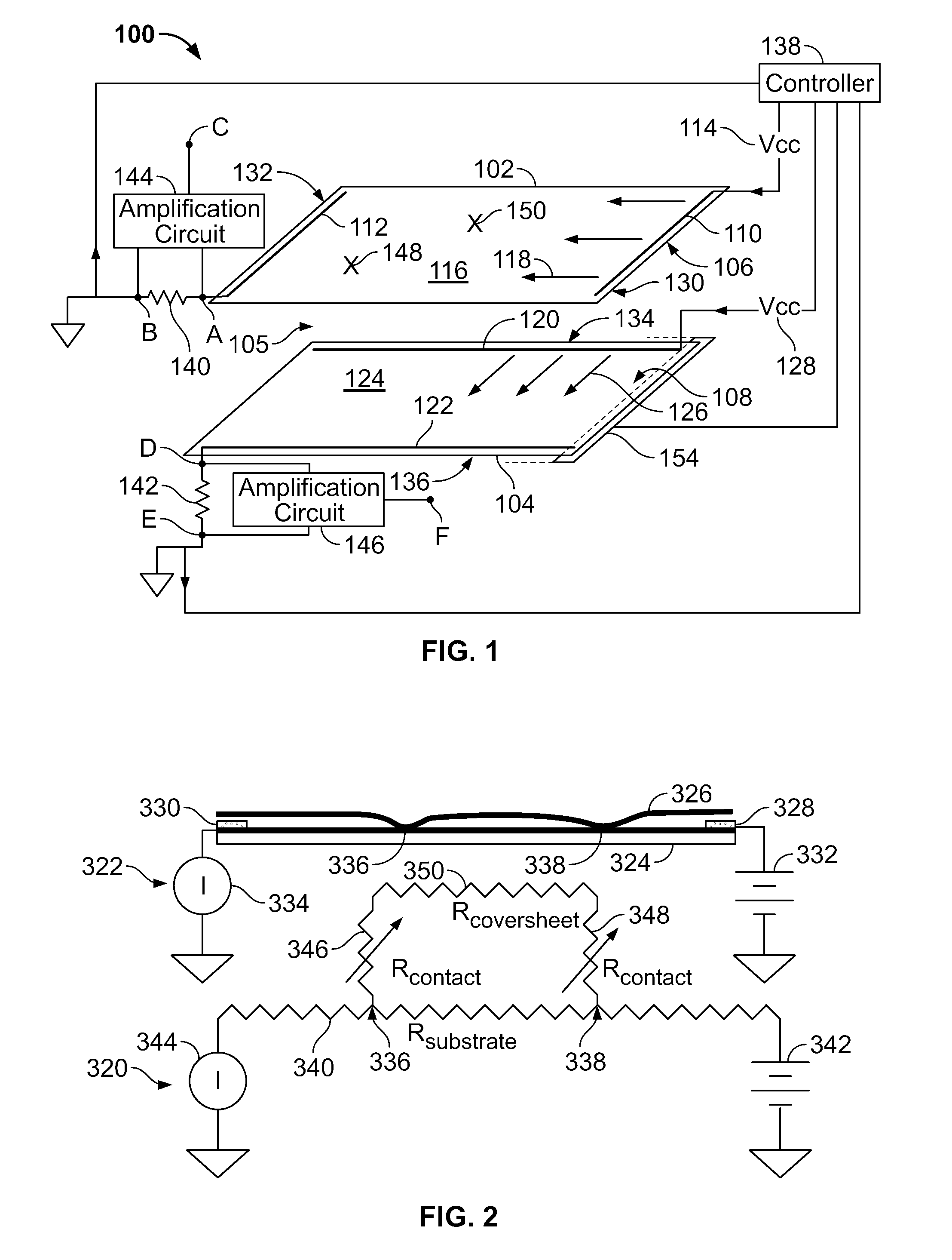 Method and apparatus for detecting two simultaneous touches and gestures on a resistive touchscreen