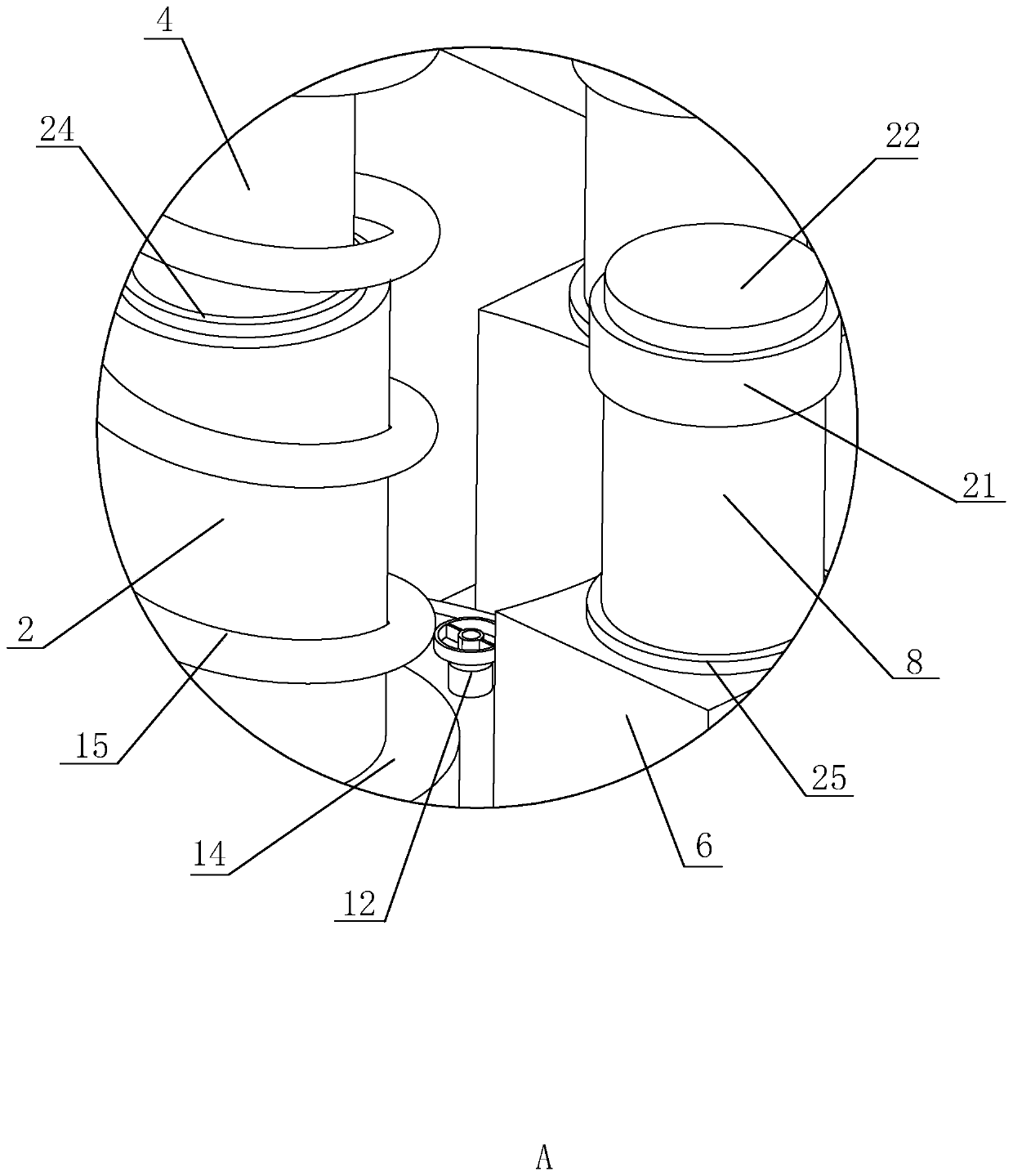 A kind of multistage buffer for elevator