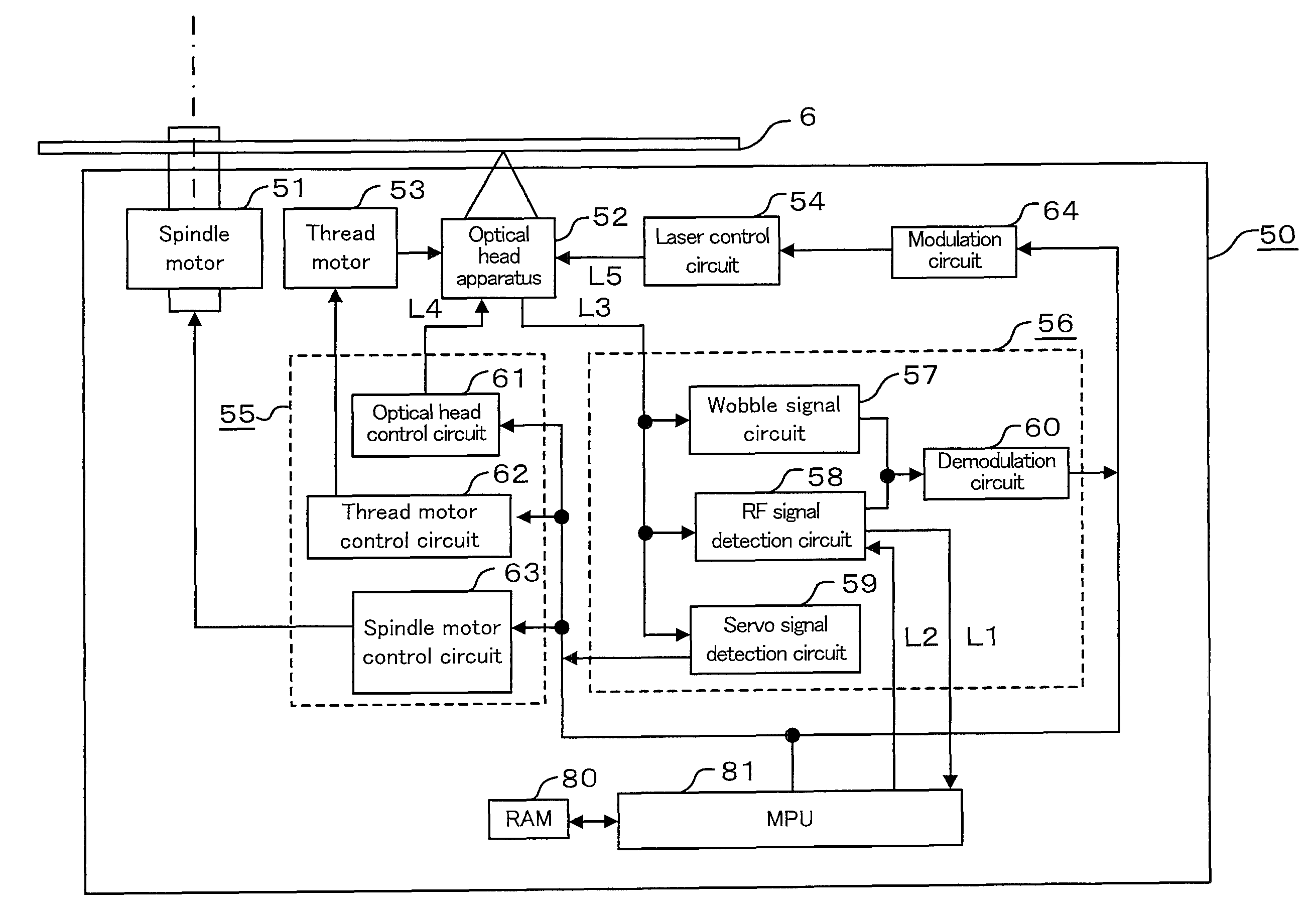 Optical head apparatus, optical disk apparatus and optical disk