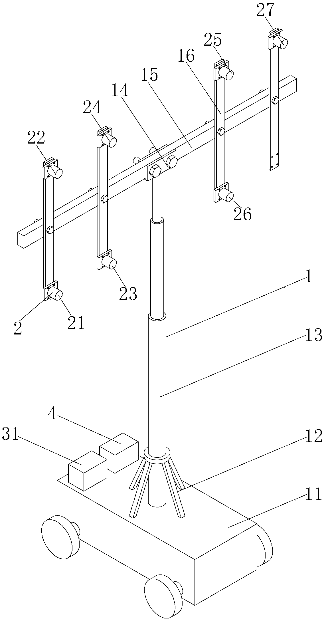 Three-dimensional automatic surveying and mapping system for air parameters