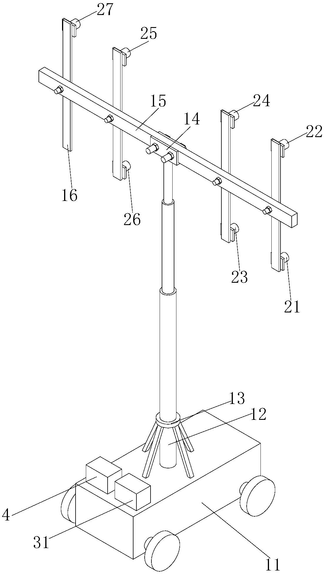 Three-dimensional automatic surveying and mapping system for air parameters