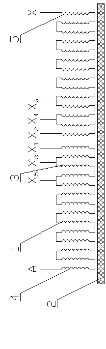 Continuous pouring coil manufacturing method of cushion block without cake space