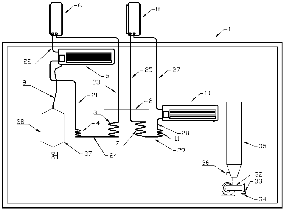 Automatic liquid separation fluidized bed type jasmine essential oil extraction device